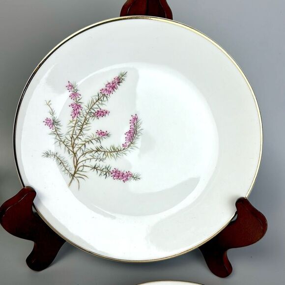 Hutschenreuther Heather White Collection Tea Cup Saucer Desert Plate Bavaria - Picture 5 of 16